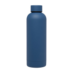 Bouteille en cuivre et inox recyclé isolée sous vide 500 ml couleur bleu marine deuxième vue frontale