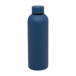 Bouteille en cuivre et inox recyclé isolée sous vide 500 ml couleur bleu marine deuxième vue