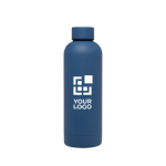 Bouteille en cuivre et inox recyclé isolée sous vide 500 ml avec zone d'impression
