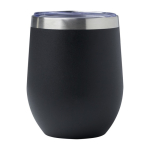 Gobelet en acier inoxydable recyclé et cuivre isolé sous vide 350 ml couleur noir deuxième vue frontale