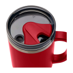 Grand gobelet avec une paille à double paroi 1,2 L couleur rouge vue détail 1