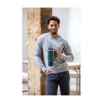 Grand gobelet avec une paille à double paroi 1,2 L couleur bleu roi image nature morte