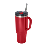 Grand gobelet avec une paille à double paroi 1,2 L