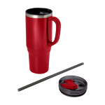 Grand gobelet avec une paille à double paroi 1,2 L deuxième vue