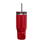 Grand gobelet avec une paille à double paroi 1,2 L deuxième vue frontale