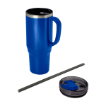 Grand gobelet avec une paille à double paroi 1,2 L deuxième vue
