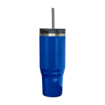 Grand gobelet avec une paille à double paroi 1,2 L deuxième vue frontale