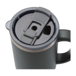 Gobelet à double paroi isolé sous vide avec paille 1,2 L couleur gris vue détail 1