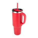 Gobelet à double paroi isolé sous vide avec paille 1,2 L