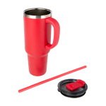 Gobelet à double paroi isolé sous vide avec paille 1,2 L deuxième vue