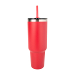 Gobelet à double paroi isolé sous vide avec paille 1,2 L deuxième vue frontale