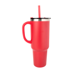 Gobelet à double paroi isolé sous vide avec paille 1,2 L deuxième vue latérale