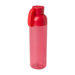 Bouteille en plastique recyclé avec poignée en silicone 600 ml couleur rouge deuxième vue