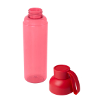 Bouteille en plastique recyclé avec poignée en silicone 600 ml couleur rouge troisième vue