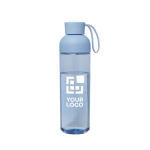 Bouteille en plastique recyclé avec poignée en silicone 600 ml avec zone d'impression