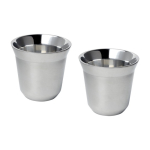 Ensemble de tasses à café espresso en acier inoxydable 80 ml couleur argenté deuxième vue
