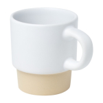Tasse à espresso avec base en argile et finition mate 130 ml couleur blanc