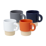 Tasse à espresso avec base en argile et finition mate 130 ml couleur blanc deuxième vue en couleurs