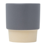 Tasse à espresso avec base en argile et finition mate 130 ml couleur gris deuxième vue frontale