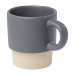 Tasse à espresso avec base en argile et finition mate 130 ml couleur gris