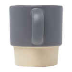 Tasse à espresso avec base en argile et finition mate 130 ml couleur gris deuxième vue arrière