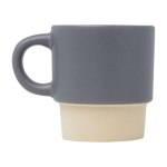 Tasse à espresso avec base en argile et finition mate 130 ml couleur gris deuxième vue latérale
