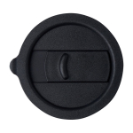 Gobelet en céramique avec revêtement silicone et couvercle 330 ml couleur noir troisième vue