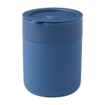 Gobelet en céramique avec revêtement silicone et couvercle 330 ml couleur bleu