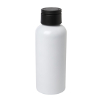 Bouteille en aluminium recyclé avec bouchon en plastique 600 ml couleur blanc