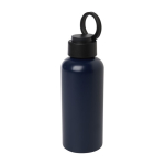 Bouteille en aluminium recyclé avec bouchon en plastique 600 ml couleur bleu marine troisième vue