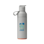 Bouteille en inox recyclé à double ouverture 500 ml Ocean Bottle avec zone d'impression