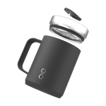 Tasse en acier inoxydable recyclé à double paroi 350 ml Ocean Bottle couleur noir deuxième vue
