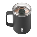 Tasse en acier inoxydable recyclé à double paroi 350 ml Ocean Bottle couleur noir troisième vue
