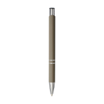 Stylo bille en aluminium avec revêtement doux au toucher encre noire deuxième vue arrière