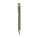 Stylo bille en aluminium avec revêtement doux au toucher encre noire vue latérale