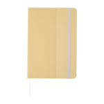 Carnet à couverture en carton recyclé et élastique A5 feuilles lignées couleur lilas deuxième vue frontale
