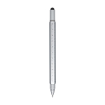 Stylo multifonction en aluminium recyclé argenté encre noire couleur argenté deuxième vue arrière