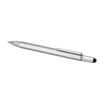 Stylo multifonction en aluminium recyclé argenté encre noire couleur argenté deuxième vue