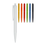 Stylo en plastique recyclé avec ressort en acier encre noire couleur noir deuxième vue en couleurs