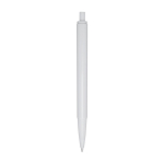 Stylo en plastique recyclé avec ressort en acier encre noire couleur blanc deuxième vue arrière
