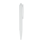 Stylo en plastique recyclé avec ressort en acier encre noire couleur blanc deuxième vue latérale