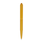 Stylo en plastique recyclé avec ressort en acier encre noire couleur jaune