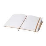 Carnet couverture en liège et feutre recyclés A5 feuilles lignées couleur naturel deuxième vue