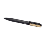 Stylo en aluminium recyclé avec partie en bambou encre noire couleur noir deuxième vue