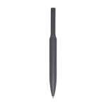 Stylo en aluminium recyclé avec partie en bambou encre noire couleur gris taupe