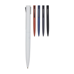Stylo en aluminium et plastique recyclé avec clip encre noire couleur noir deuxième vue en couleurs