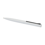 Stylo en aluminium et plastique recyclé avec clip encre noire couleur blanc deuxième vue