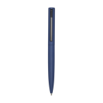 Stylo en aluminium et plastique recyclé avec clip encre bleue couleur bleu marine