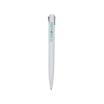 Stylo en aluminium et plastique recyclé avec clip encre bleue avec zone d'impression