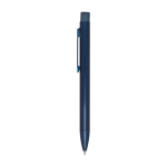 Stylo en laiton recyclé avec clip en fer encre noire couleur bleu vue latérale